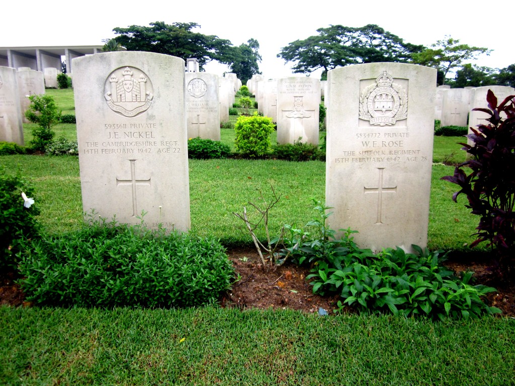 Cambridgeshire and Sullfork regiments are buried side by side (photo Mok Ly Yng)