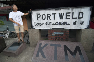 t2 9.png Our guides Ah Kew explains Ng Boo Bee built the first railway in Malaya for the British at Port Weld (photo Simone Lee)